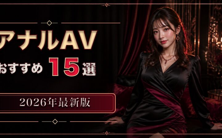 黒とローズゴールドの装飾と成人日本人女性を使ったアナルAVおすすめ15選のアイキャッチ